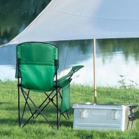 Set doua scaune camping / pescuit, pliabile, verde, 96 x 54 x 86 cm, Vivo AC03